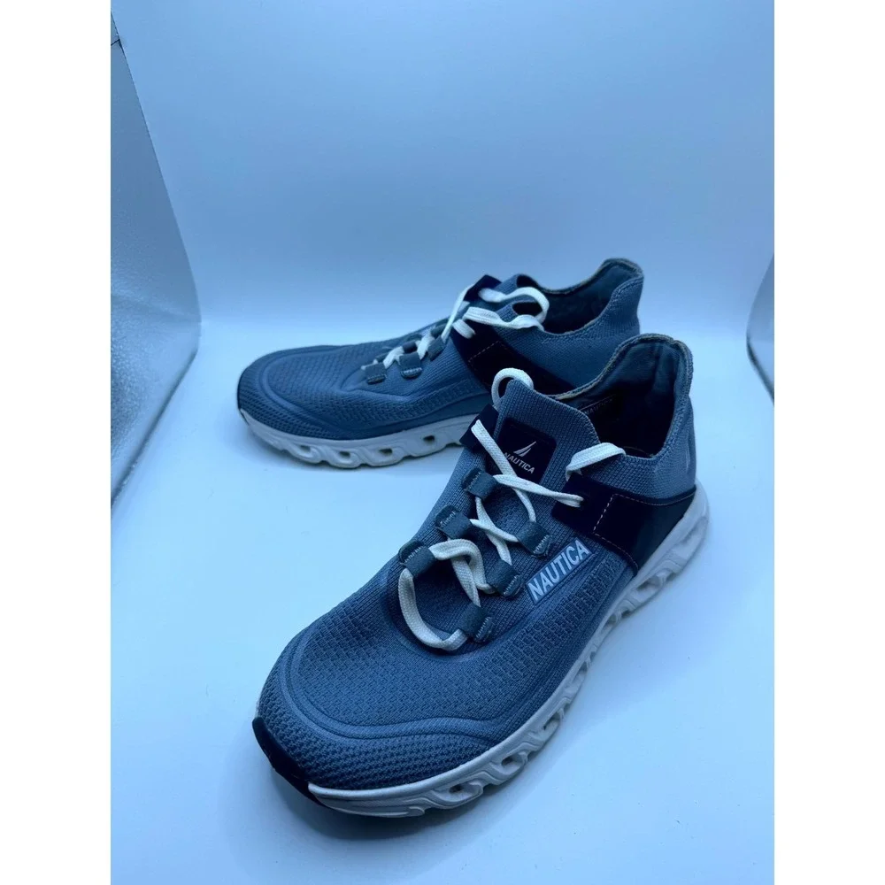 Nautica Kicia Womens 6.5 Sneaker Blue Low Top Lace Up Running Athletic Shoes‎